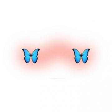 Blue Blush Butterfly Filter Pink Cute Eyes Drawing Coloring