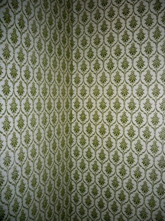 Vintage Bathroom Velvet Flocked Wallpaper Phoenix Arizona Home
