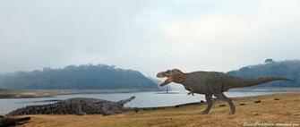 Tyrannosaurus Rex Vs Deinosuchus By Sameerprehistorica On