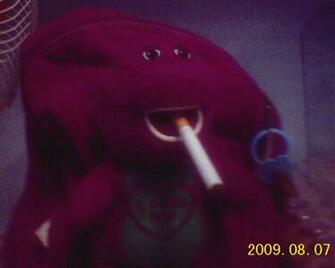 Barney The Dinosaur Face Cartoon
