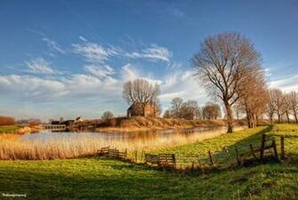 River Holland Netherlands Nature Autumn Wallpaper