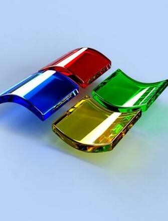 Windows Logo 3d Glass Wallpaper For Dell Venue