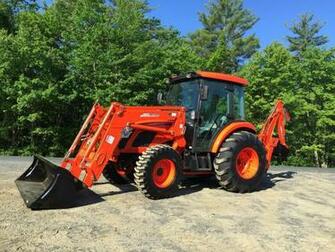 Kioti Rx6620 Powershuttle Cab Tractor W Loader Backhoe