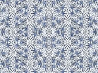 Of Lace Blue Threads Over White Fabric Background