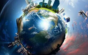 Fisheye Lens 3d Earth Wallpaper HD Desktop And Mobile