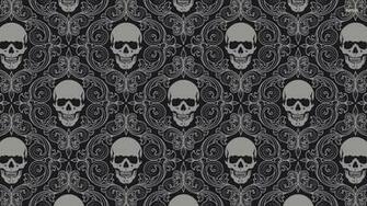 Vintage Skull Pattern Wallpaper