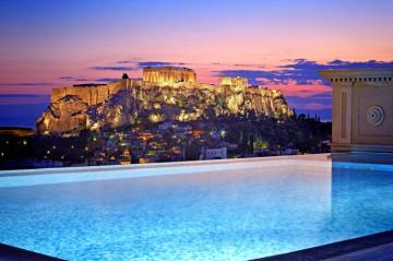 Athens Greece City House Building Sunset Evening Sky