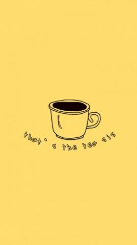 Yellow Aesthetic Tea Pastel Wallpaper