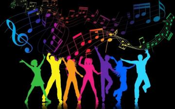 Colorful Party People Wallpaper Stock Photos