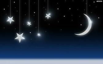 Moon And Stars Wallpaper