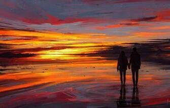 Wallpaper Girl Love Twilight Sky Sea Landscape Woman Sunset