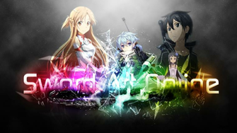 Anime Sword Art Online Yui Kirito Asuna Yuuki Sinon Bakgrund