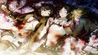 Mikasha Eren And Armin Attack On Titan Wallpaper