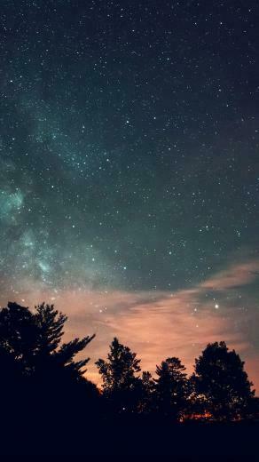 Mv73 Sky Night Star Dark Mountain Cloud Green Blue Wallpaper