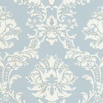 Large Scale Damask In Blue And White Sd25646 Traditional Wallpaper