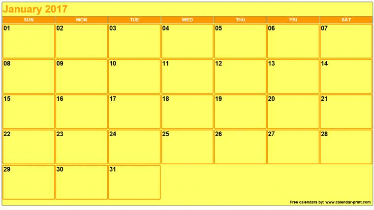 Desktop Wallpaper Calendar January