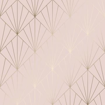 I Love Wallpaper Betty Metallic Pink Gold