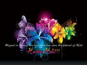 Happy Holi Wishes 3d Abstract Wallpaper HD