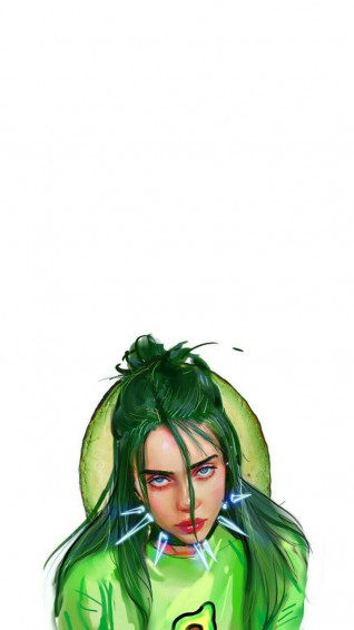 Billie Eilish Avocado Aesthetic Wallpaper iPhone Android