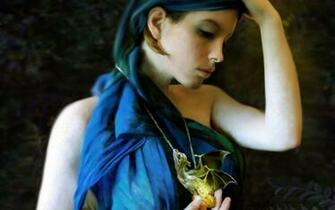 Fantasy Girl Blue Dress Desktop Pc And Mac Wallpaper
