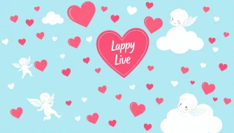 Blue Happy Valentines Day Wallpaper
