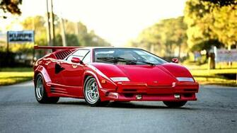 Bertone Lamborghini Countach Red Wallpaper Stream