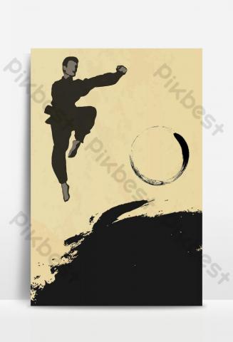 Taekwondo Fiery Admissions Poster Background Template
