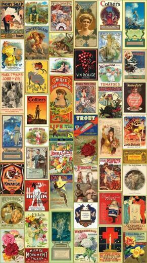 Artefacts Antique Image Advertising Montage Wallpaper For