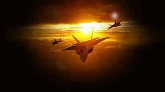 F22 Wallpaper Sunset F At