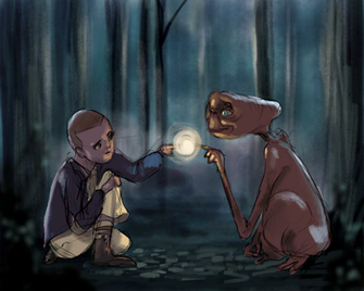 Eleven And Et Stranger Things Spielberg