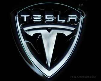 Wallpaper Tesla Logo