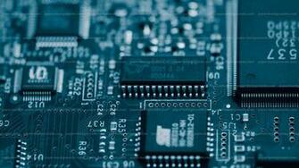 Paper Background Blue Electronic Circuits Background HD