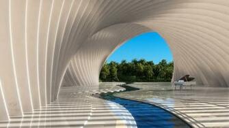 River Piano Arch Art Water Musical Instrument Wallpaper