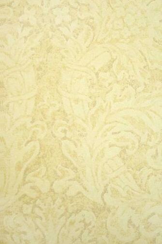Faded Damask Wallpaper In Sand Yellow