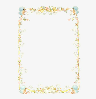 Bautismo Kit Ruth Morehead Flower Border Transparent Background