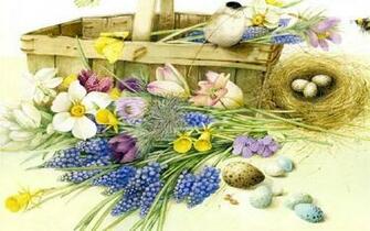 Bird And Flowers Wallpaper HD Desktopinhq
