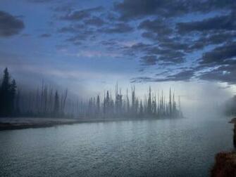 Mystical River At Dusk Wallpaper In Nature With