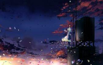 Wallpaper Butterfly Birds Girl Gas Mask Antenna Blue Hair