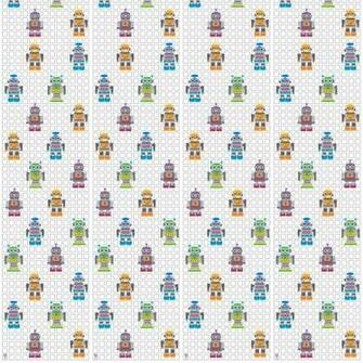 Wallcandy Arts French Bull X Robots Wallpaper Res