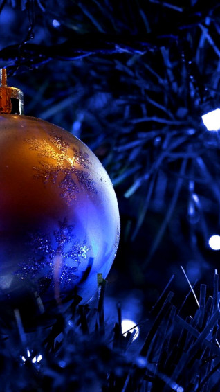 Blue Christmas Mobile9 Wallpaper iPhone
