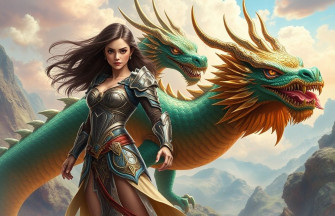 Woman And Dragon Wallpaper