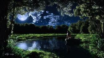 Night Moon Relax Wallpaper And Image Pictures