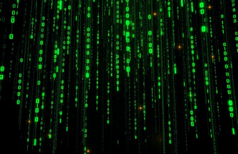 Matrix Binary Code Falling Wallpaper