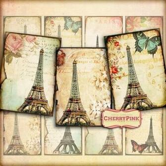 Vintage Paris Digital Collage Sheet Scrapbook By Miabumbag On