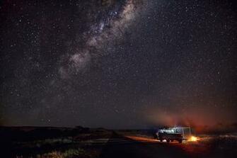 Stars Night Camping Wallpaper