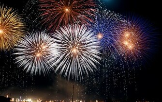 New Year 4th Of July Fireworks Sparkle Bokeh Color Wallpaper