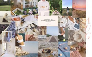 August Moodboard Desktop Wallpaper