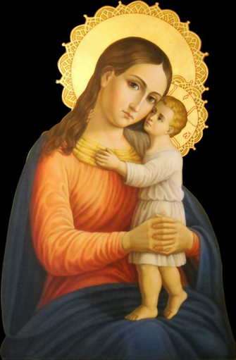 Icon Mary And Baby Jesus By Joeatta78