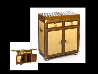 Courtly Check Campaign Bar Cabinet