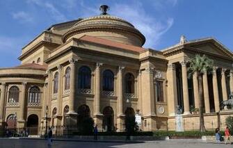 Wallpaper Italy Sicily Palermo The Massimo Theatre Image For